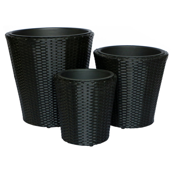 Latitude Run® Chap 3 Piece Polyurethane Foam Pot Planter Set Wayfair